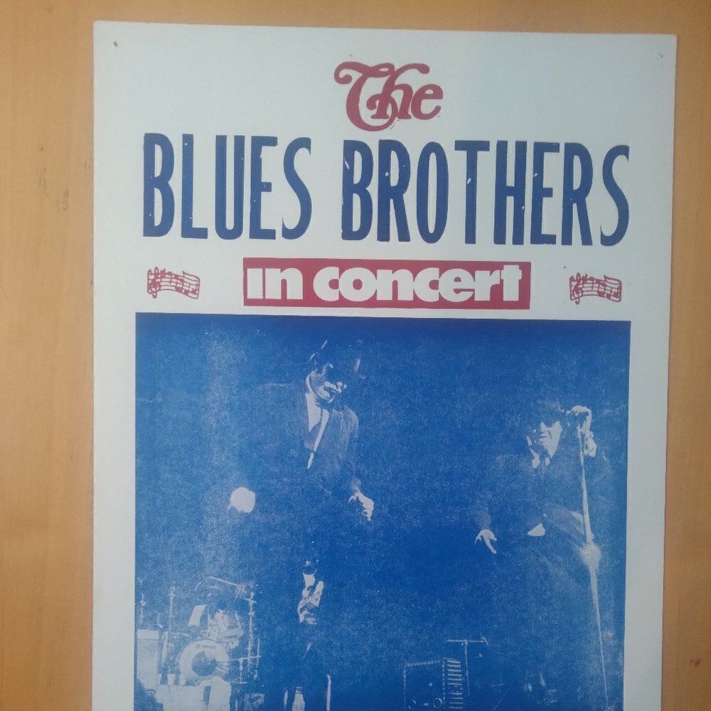 Vintage Blues Brothers In Concert 1980 Poster Cardboard